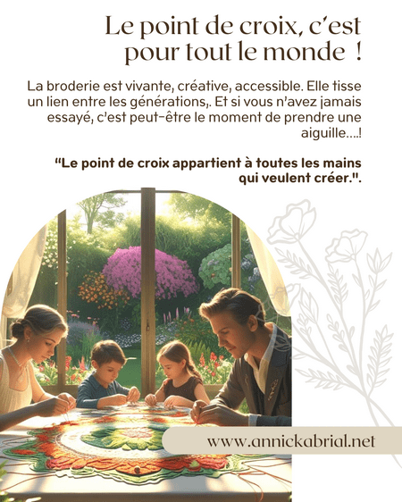 Le retour moderne du point de croix : broderie pour tous