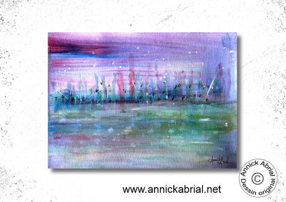 Peinture abstraite ©Annick Abrial réalisée à la peinture acrylique