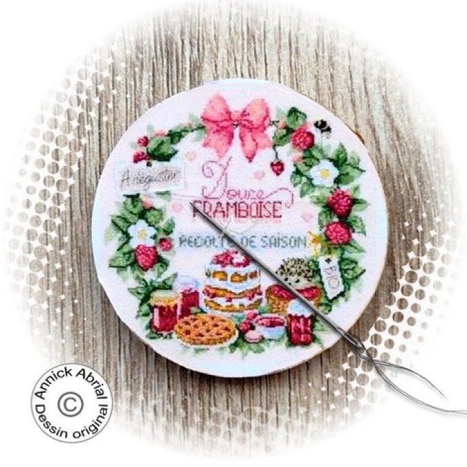Aimants porte aiguilles Douce framboise ©Annick Abrial