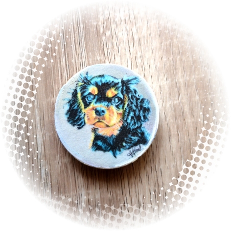 Aimant porte-aiguilles le chiot Cavalier King Charles