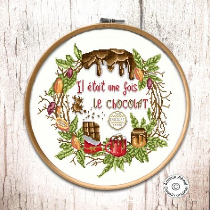 Point de croix Il était une fois le chocolat ©Annick Abrial