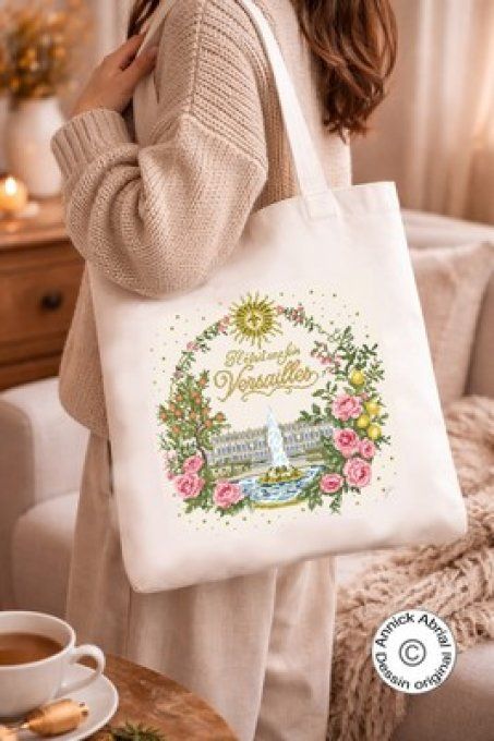 Point de croix Il était une fois Versailles tote bag Annick Abrial