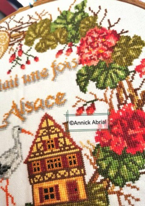 Modèle broderie Il était une fois l'Alsace ©Annick Abria