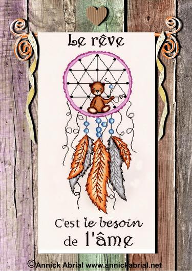 Point de croix Capteur de rêve, Dreamcatcher