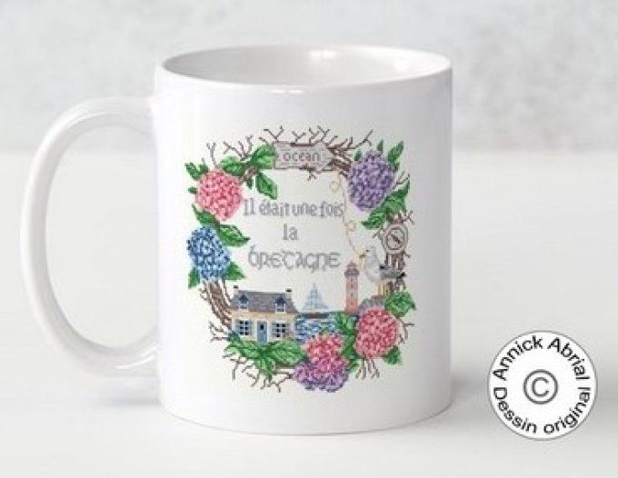 Mugs en céramique impression dessin Annick Abrial