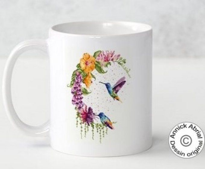 Mugs en céramique impression dessin Annick Abrial