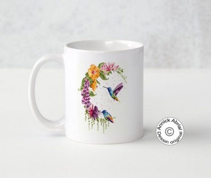 Mugs en céramique impression dessin Annick Abrial