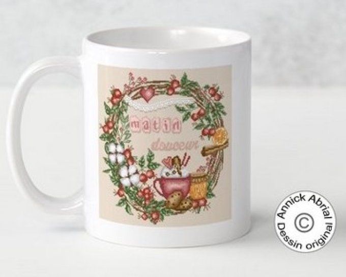 Mugs en céramique impression dessin Annick Abrial