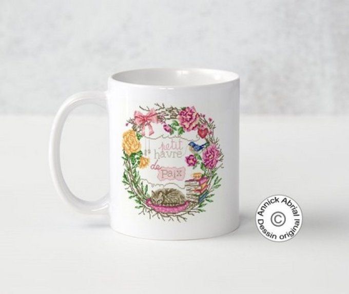 mug céramique blanche illustré Annick Abrial