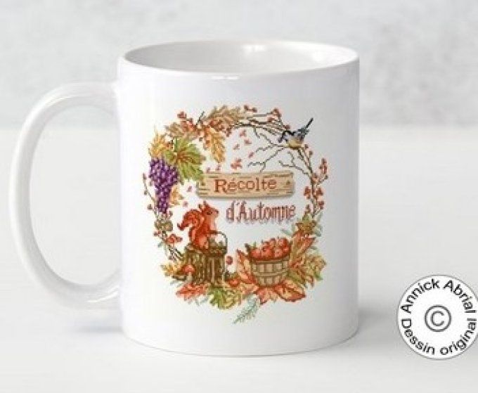 Mugs en céramique impression dessin Annick Abrial