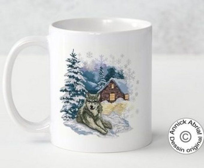 mug céramique blanche illustré Annick Abrial