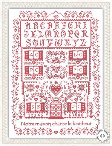Point de croix, Notre maison chante le bonheur modèle 6