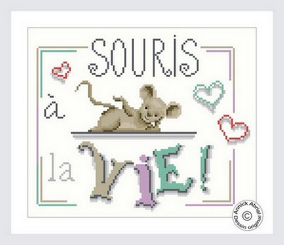 Modèle point de croix - Souris à la vie