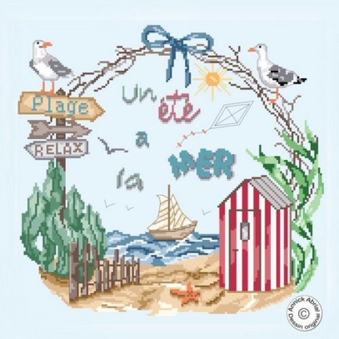 Point de croix un été à la mer ©Annick Abrial