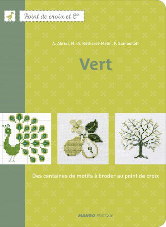 Livre point de croix vert Annick Abrial Editions Fleurus