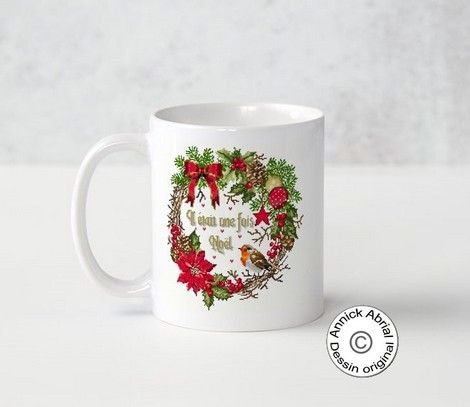 Mugs illustrés en céramique Annick Abrial