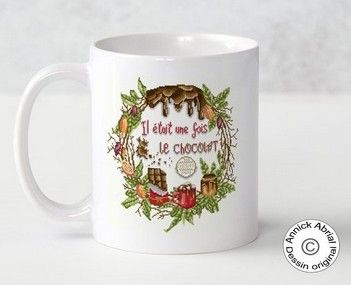 Mug en céramique illustré ©Annick Abrial